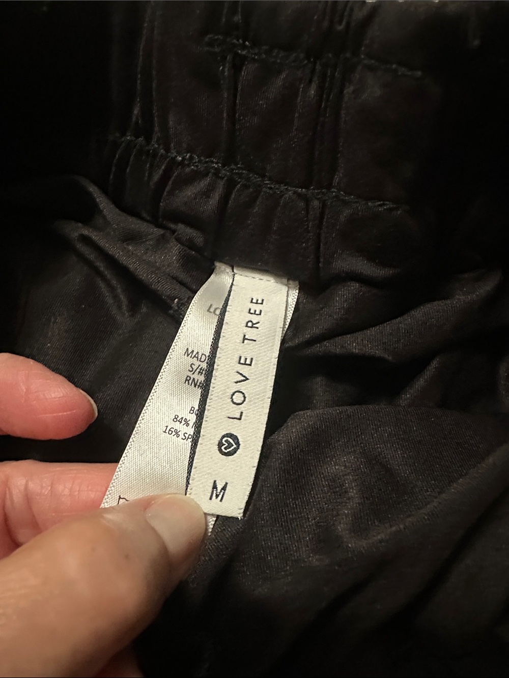 Love Tree Black Elastic-Waist Flow Skort Shorts size medium - Picture 3 of 3